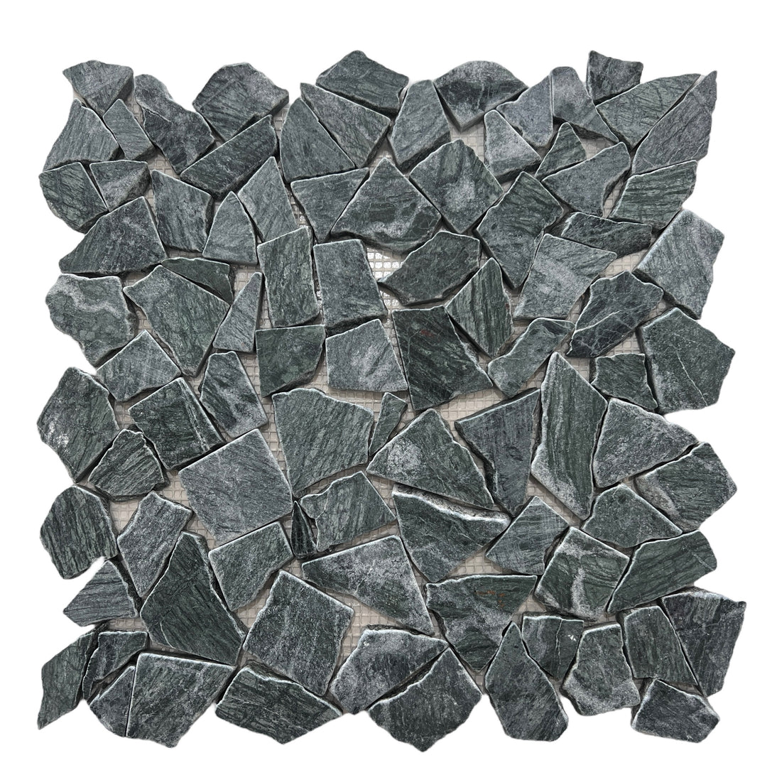 CRAZY VERDE TUMBLED SHEET SIZE 300X300X10MM - CRAZY VERDE TUMBLED -02