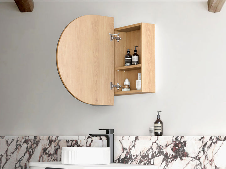 LED Bondi 900x600 Natural Oak Shaving Cabinet