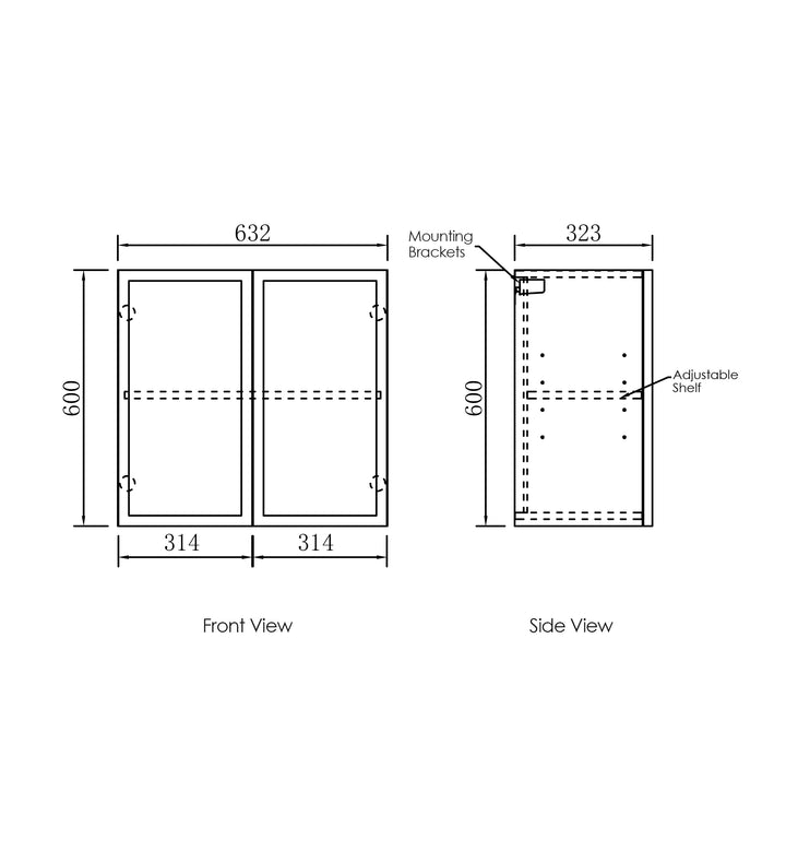 Hampton Laundry 630 White Wall Cabinet