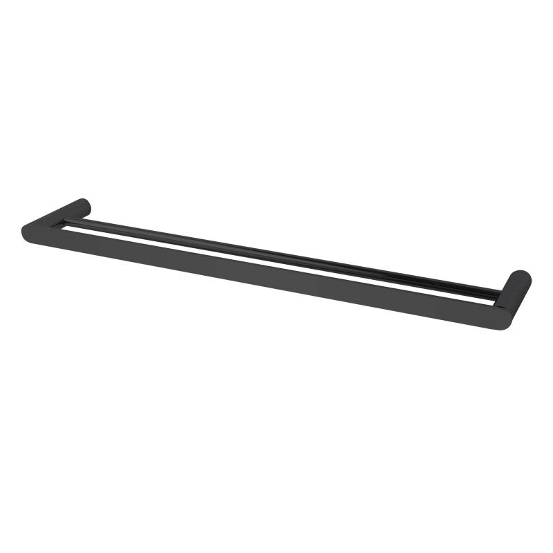 RUSHY Black Double Towel Rail 600mm