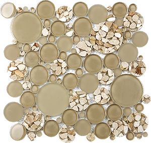 AQUASTONE BOTTICINO BUBBLES MOSAIC 300x300x8MM - PT- EV- AS02-BUB