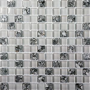 AQUASTONE GRIGIO 25X25MM GLOSS MOSAIC 300x300x8MM - PT- EV- AS04-25