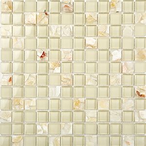 AQUASTONE ONYX GLOSS MOSAIC 25X25MM - PT- EV- AS09-25