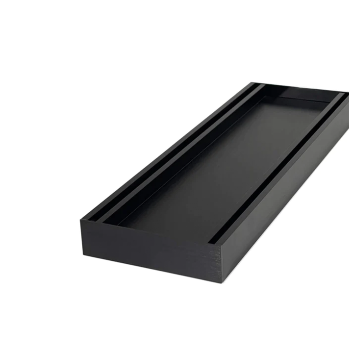 Muses Aluminium Slimline Tile Insert Brushed Black  300 * 100 * 26mm