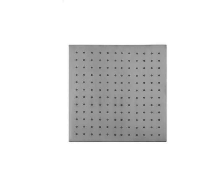 Square Brushed Nickel Brass Rainfall Shower Head 250mm