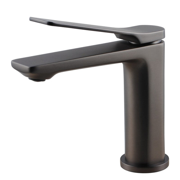 RUSHY Brushed Gunmetal Short Basin Mixer