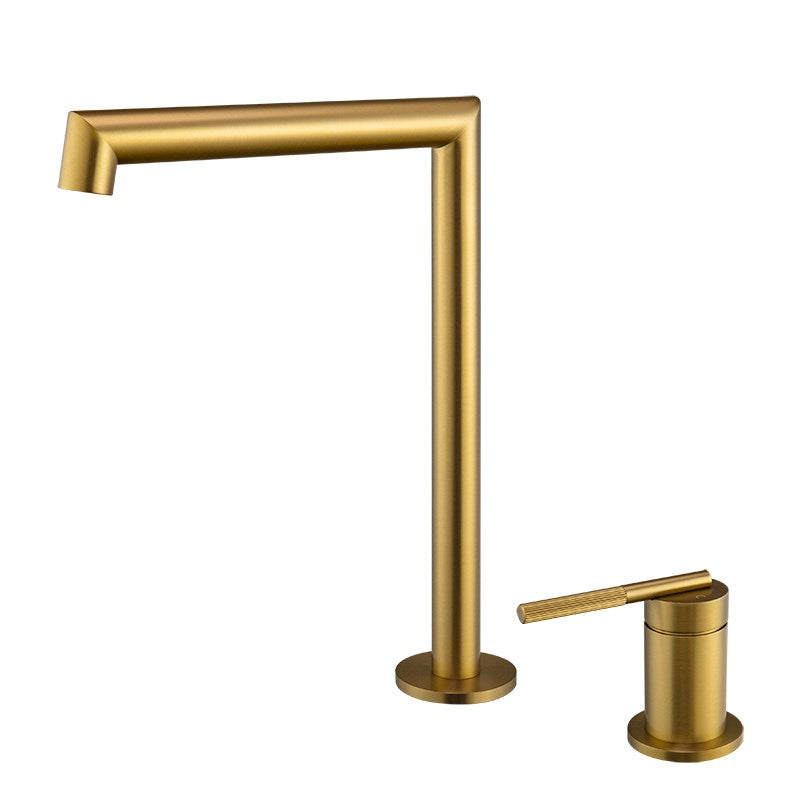 Caddence Brushed Brass Basin Mixer