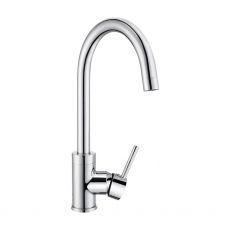 Round Chrome Standard Kitchen Sink Mixer Tap