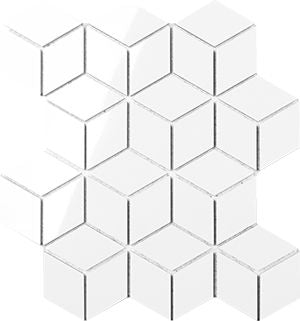 CERAMIC DIAMOND CUBE GLOSS MOSAIC 80X46MM - PT- EV- CM-PWH-DIAC80-G