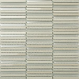 DURAGLASS ASHGREY MIXED STRAIGHT MOSAIC 100×8MM - PT- EV- DG-AG-1008