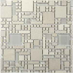 DURAGLASS ASHGREY MAGIC MIXED MOSAIC 300x300x8MM - PT- EV- DG-AG-MAGIC