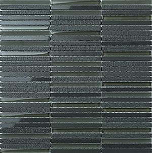 DURAGLASS CHARCOAL STRAIGHT MIXED MOSAIC 100X8MM - PT- EV- DG-CC-1008