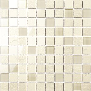 DURAGLASS CREMA LUNA MIXED MOSAIC 25X25MM - PT- EV- DG-CL-25