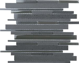 EVERQUARTZ GUNMETAL SHUTTLE MOSAIC 300X300X8MM - PT- EV- DG-EQG-GU-ST06