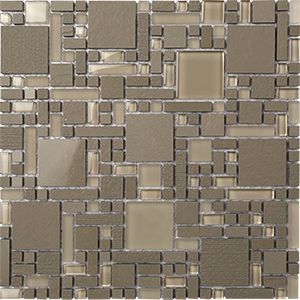 DURAGLASS OLIVE MAGIC MIXED MOSAIC 300x300x8MM - PT- EV- DG-OV-MAGIC