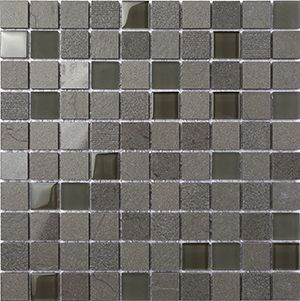 DURAGLASS STEEL GREY MIXED MOSAIC 25X25MM - PT- EV- DG-SG-25