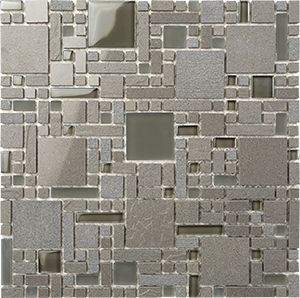 DURAGLASS STEEL GREY MAGIC MIX MOSAIC 300x300x8MM - PT- EV- DG-SG-MAGIC