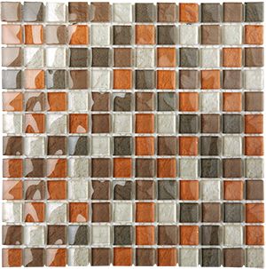 METALLIC GLOSS MIXED MOSAIC 25X25MM SH:300X300X8MM - PT- EV- EMM003-25