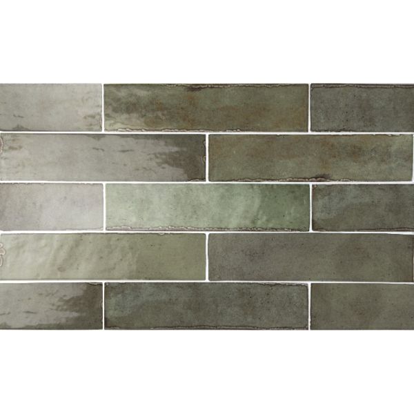 BECA SAGE GREEN GLOSS SUBWAY 60X246MM  EQU0044