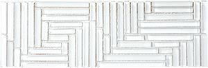 CRYSTAL SUPER WHITE CROSSOVER BORDER MOSAIC 298x98MM - PT- EV- ES58-CROS-BD-GM73