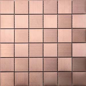 METAL BRUSHED COPPER MOSAIC 50X50MM - PT- EV- ME-SM04-COPPER