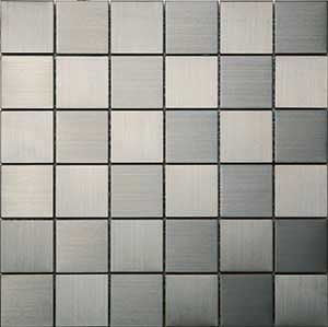 METAL B.STAINLESS STEEL MOSAIC 50X50MM (296X296MM) - PT- EV- ME-SM04-SILVER