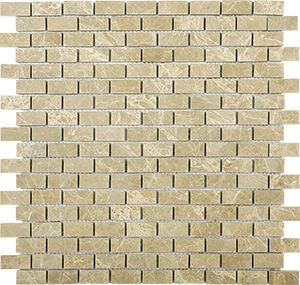 EMPERADOR LIGHT BRICK HONED MOSAIC 32X15MM - PT- EV- MM-EMLI-1532H