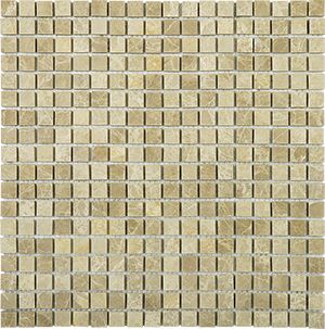 EMPERADOR LIGHT HONED MARBLE MOSAIC 15X15MM - PT- EV- MM-EMLI-15H