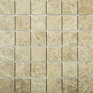 EMPERADOR LIGHT HONED MARBLE MOSAIC 50X50MM - PT- EV- MM-EMLI-50H