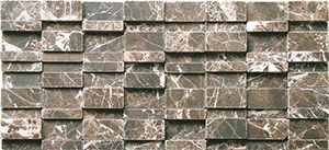 EMPERADOR DARK GREATWALL TUMBLED MOSAIC 320X145MM - PT- EV- MM-EMP-GW-T