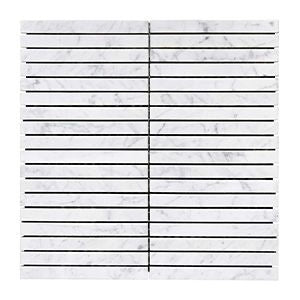 CARRARA MARBLE STRIP HONED MOSAIC 15X150MM - PT- EV- MMEX-CAR-STR15150H