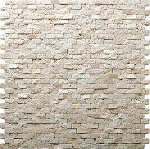 TRAVERTINE CLASSICO NATURAL SPLIT MOSAIC 20X10MM - PT- EV- MM-TRAC-2010NS