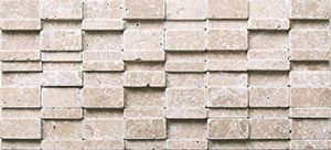 TRAVERTINE NOCE GREATWALL TUMBLED MOSAIC 320X145MM - PT- EV- MM-TRAN-GW-T