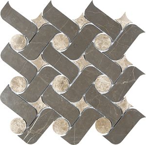 MARBLE BROWN & LIGHT ARK POLISHED MOSAIC 300X300MM - PT- EV- MM-VINAEMLI-ARK-P