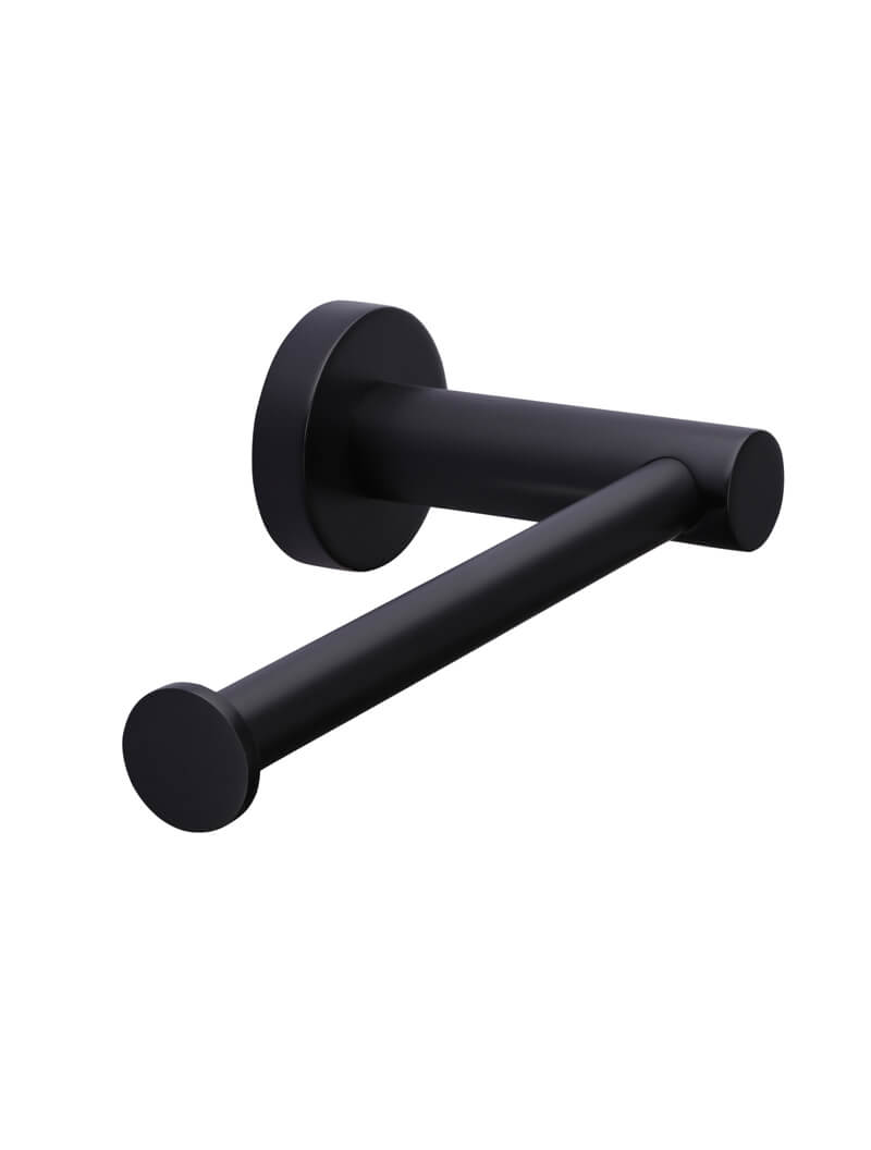 Round Toilet Roll Holder - Matte Black