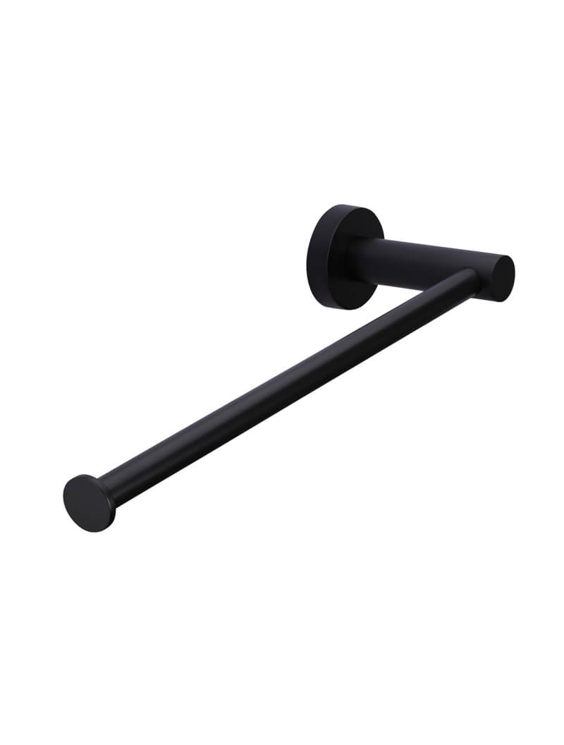 Round Guest Towel Rail - Matte Black