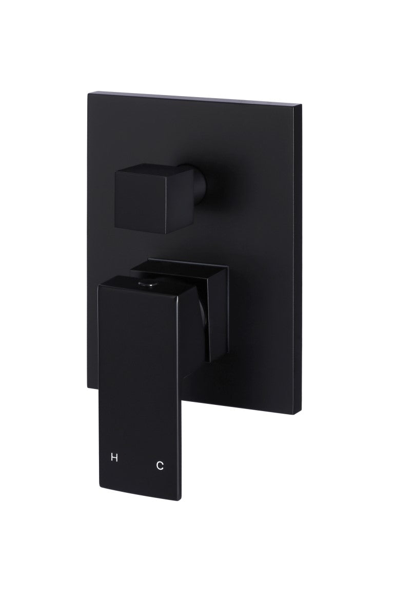 Square Diverter Mixer - Matte Black