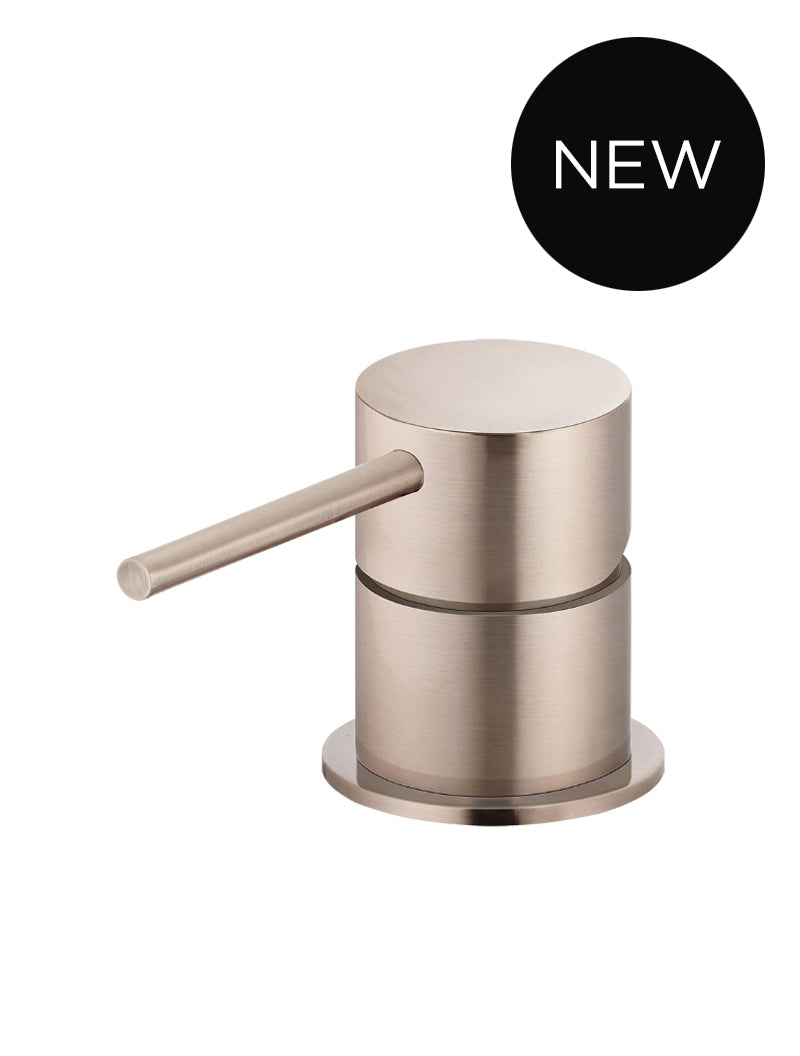 Round Deck Mounted Mixer - Champagne