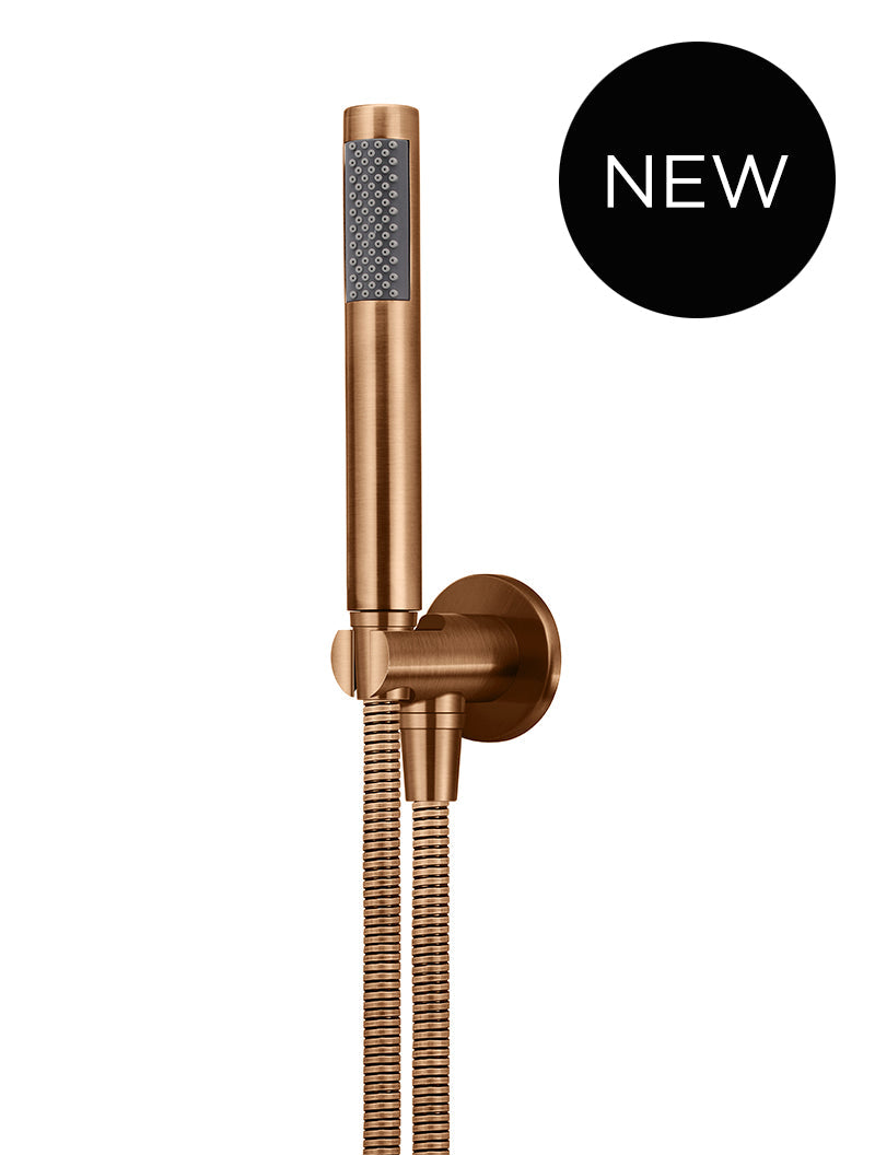 Round Hand Shower on Fixed Bracket - Lustre Bronze