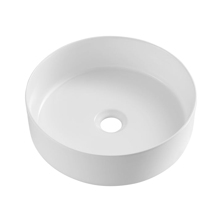 360x360x120mm Gloss White Above Counter Ceramic Basin