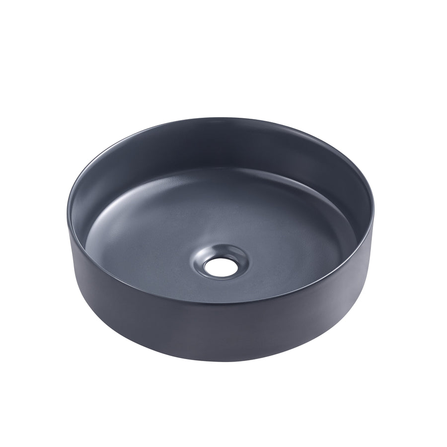 360x360x120mm Matte Dark Blue Above Counter Ceramic Basin