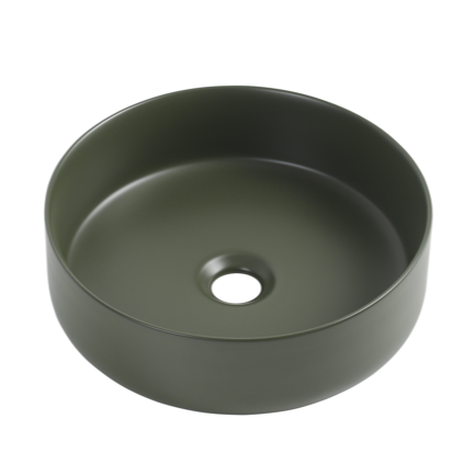 360x360x120mm Forest Green Above Counter Ceramic Basin