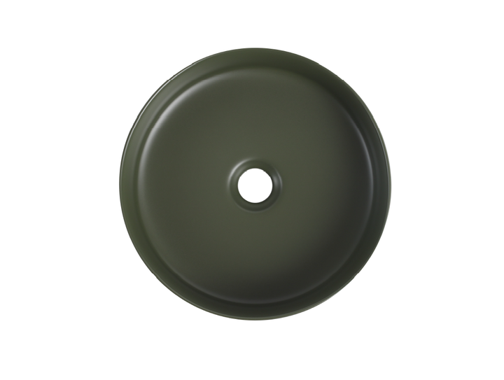 360x360x120mm Forest Green Above Counter Ceramic Basin