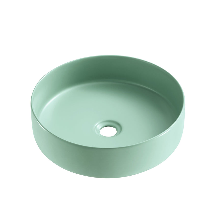 360x360x120mm Matte Green Above Counter Ceramic Basin