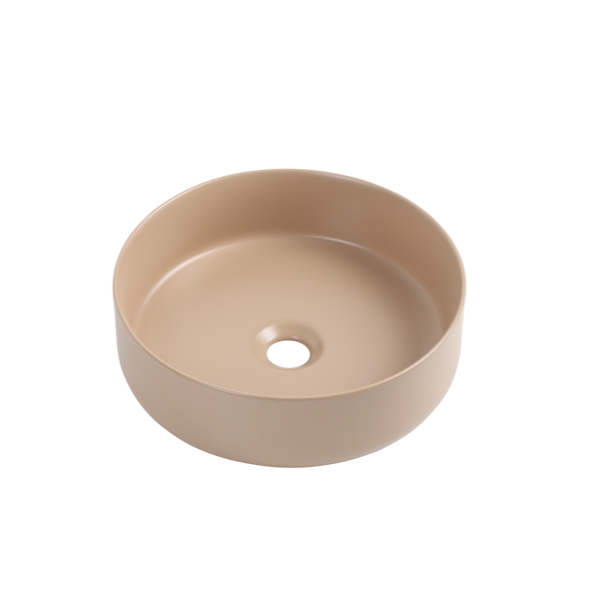 360x360x120mm Matte Khaki Above Counter Ceramic Basin