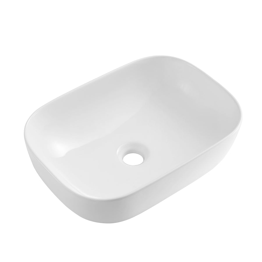 455x320x135mm Gloss White Above Counter Ceramic Basin