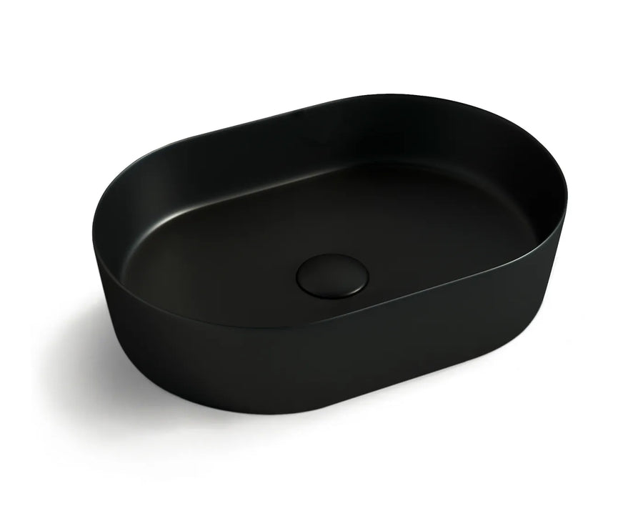 OVAL BASIN MATT BLACK 500X340 OT5035MB