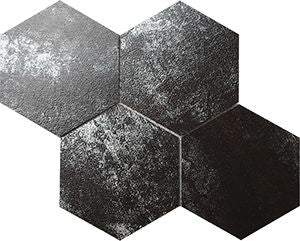 PORCELAIN METALLIC SILVER HEX MOSAIC 150X130MM - PT- EV- PM-1962-HEX130