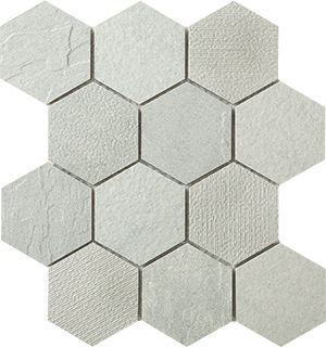 HEX ASH GREY MOSAIC 83X96MM (260x300x9MM) - PT- EV- PM-AG-HEX85-BRS