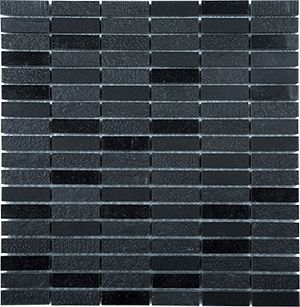 PORCELAIN CHARCOAL MOSAIC 15X50MM (300x300x9MM) - PT- EV- PM-CC-1550